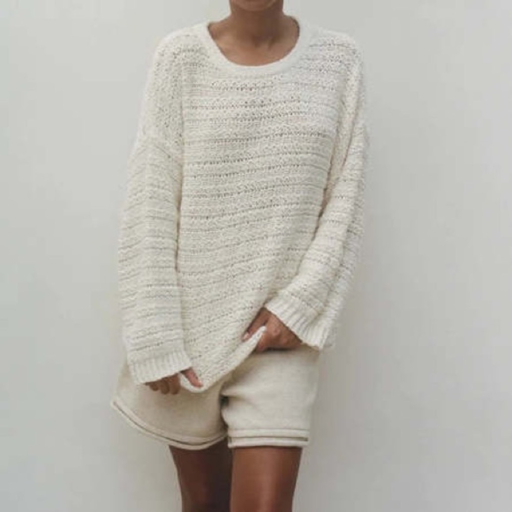 NWT, WOLHIDE Lose Pullover - Natural